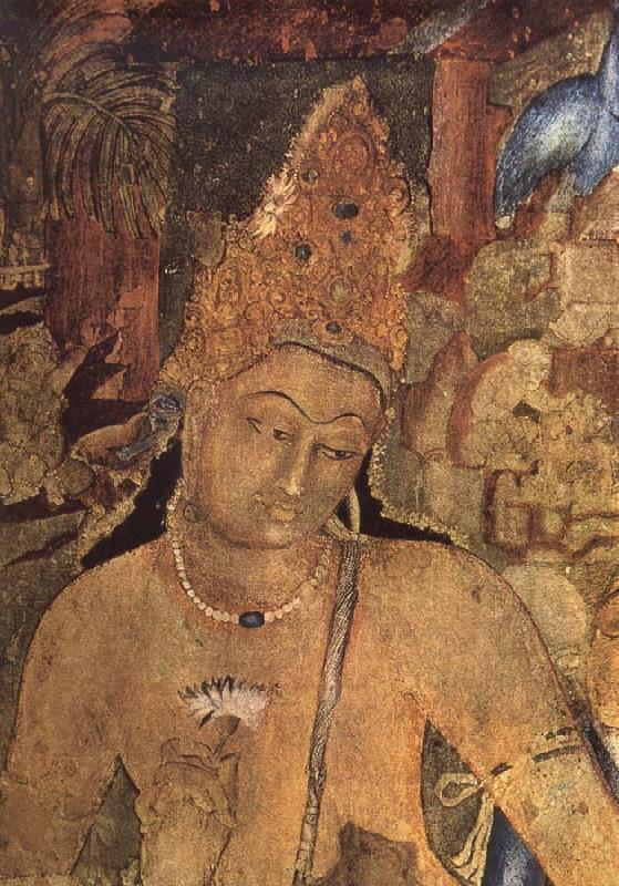 unknow artist Large bodhisattva, cave i Ajanta china oil painting image